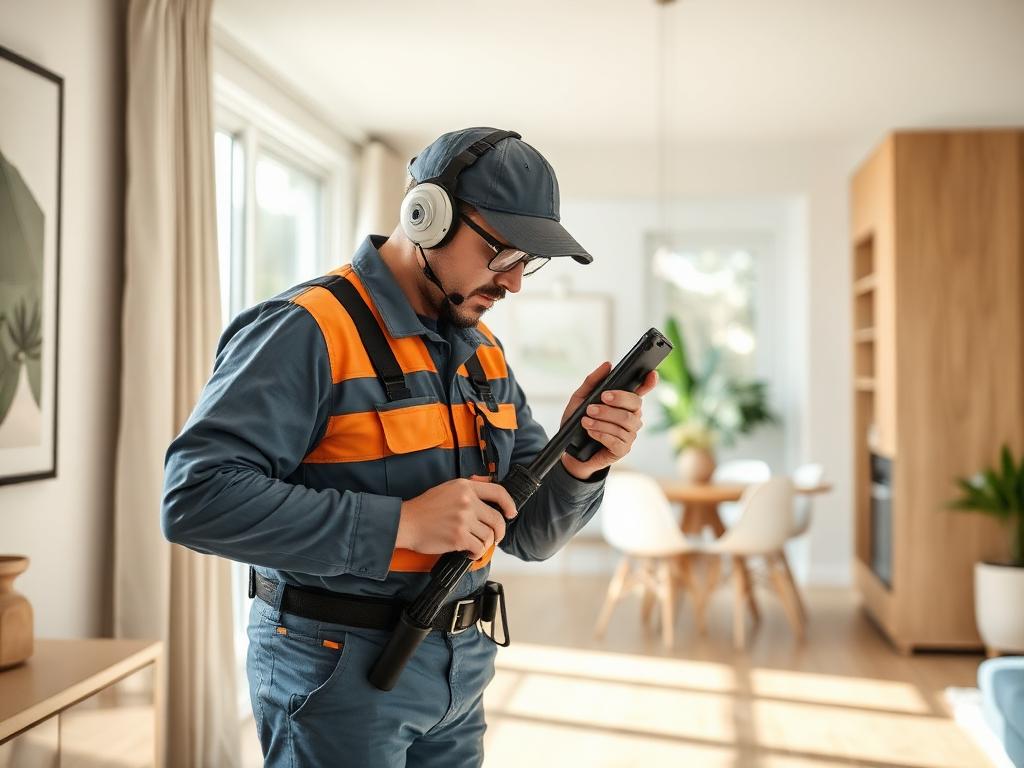 Licensed Service Giant pest control technician treating a property